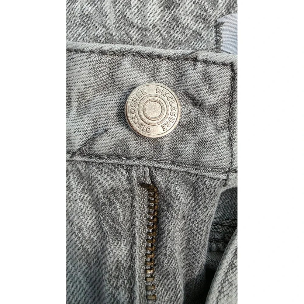 Disclosure Womens Wide Leg Jeans Gray Acid Wash High Rise Denim Size 9/29